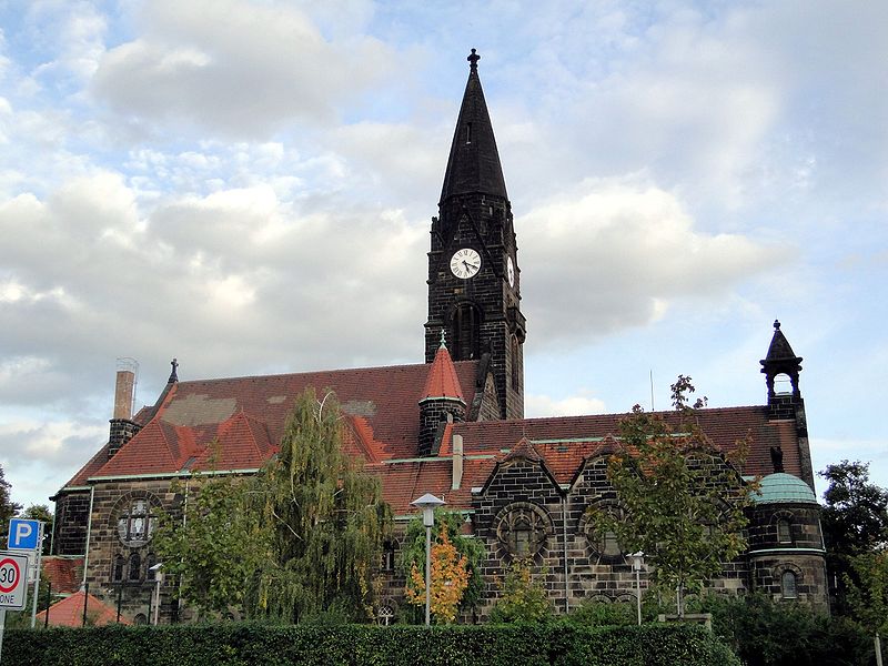 Die Vershnungskirche in Dresden, 1905 bis 1909 von Gustav Rumpel und Arthur Krutzsch errichtet