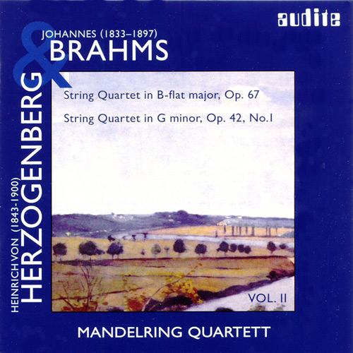 Das Cover der neuen CD mit Streichquartetten von Herzogenberg und Brahms, gespielt durch das Mandelring-Quartett