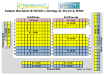 Saalplan zum Oratorium Erntefeier - Vergrösserung mit Klick