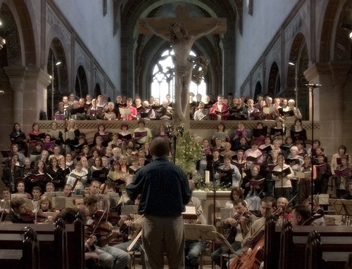 Die Kantorei Maulbronn unter ihrem Leiter Jürgen Budday